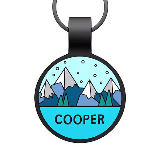 Silicone ID tag "Winter Peaks"